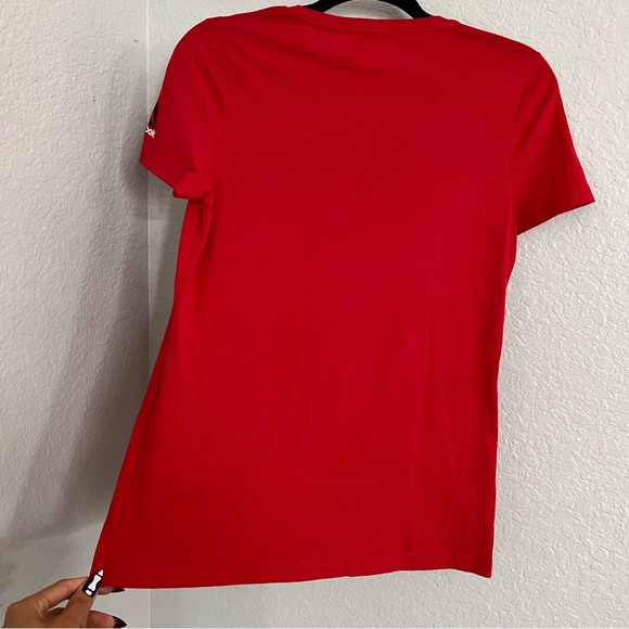 Womens Red UFC T shirt by Reebok - Picture 7 of 10